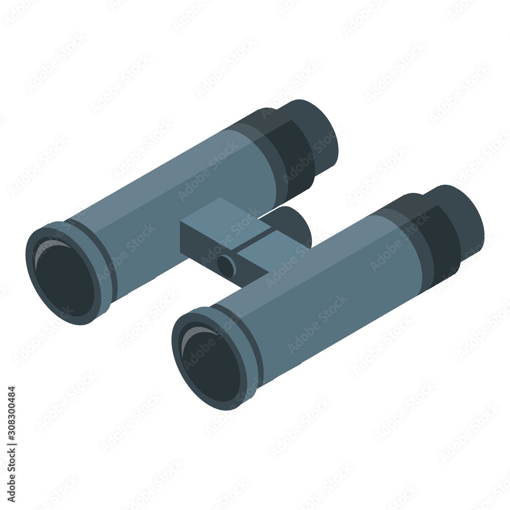 Poster binocular icon. isometric of binocular vector icon for web design isolated on white background