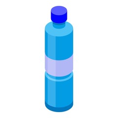 Water bottle icon. Isometric of water bottle vector icon for web design isolated on white background