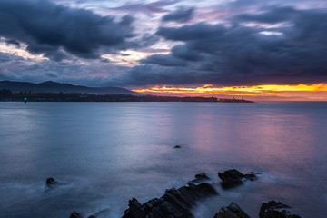 Storm sunset on the Cantabrian coast!