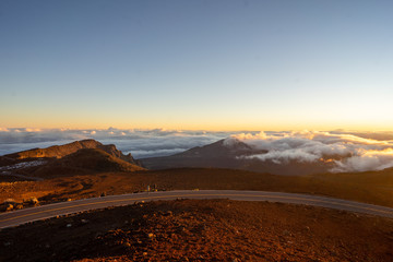 sunrise above the clouds
