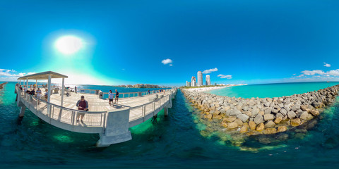 South Miami Beach Florida shot with 360 spherical camera