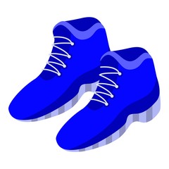 Blue sneakers icon. Isometric of blue sneakers vector icon for web design isolated on white background