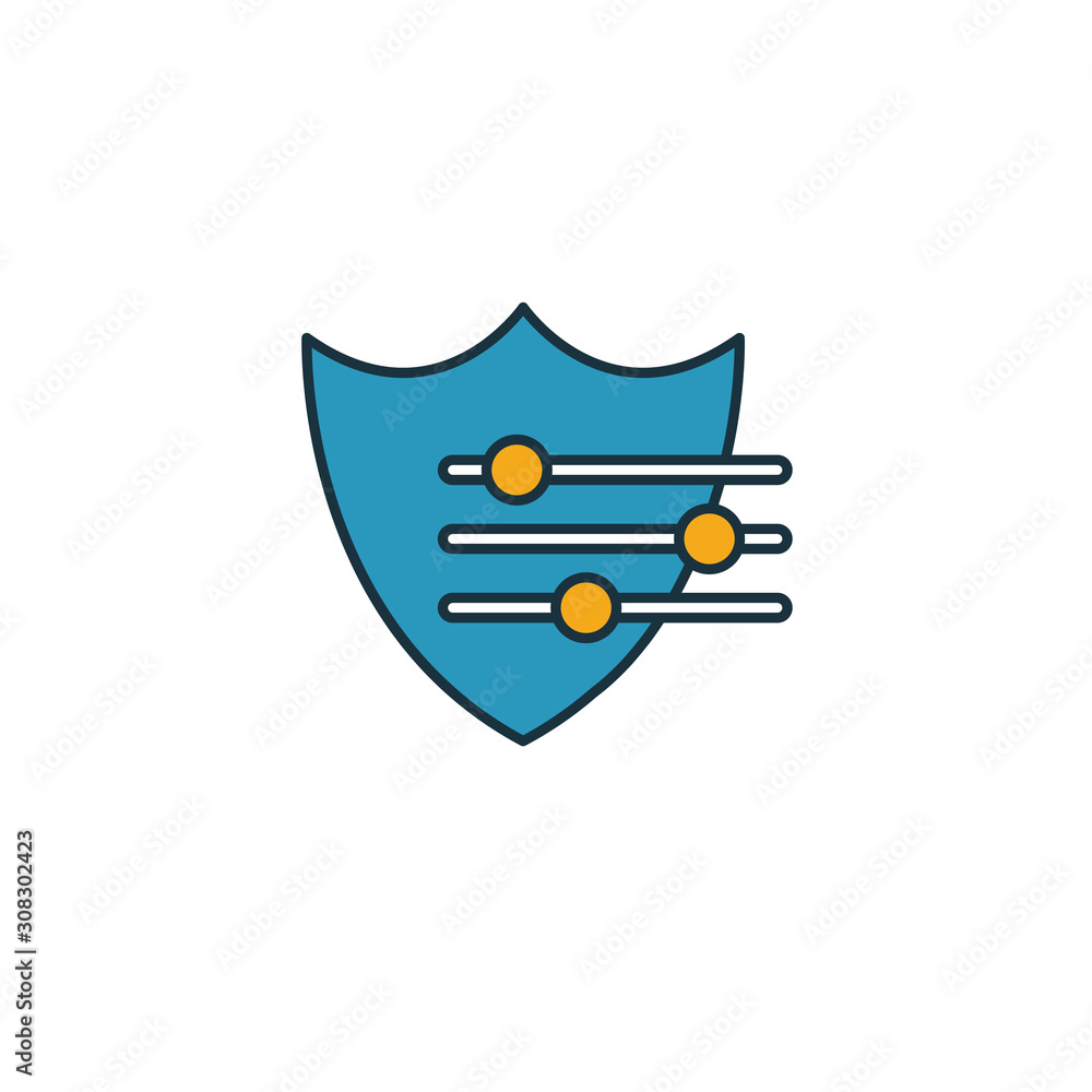 Poster control icon. simple element from risk management icons collection. creative control icon ui, ux, ap