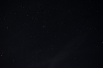 Stars in the night sky close up