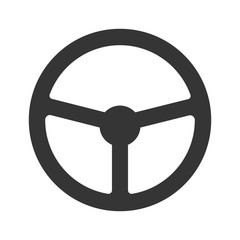 Steering wheel icon - vector.