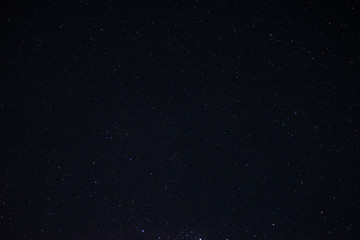 Stars in the night sky close up