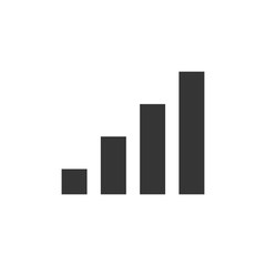 Vector chart growing bar icon.