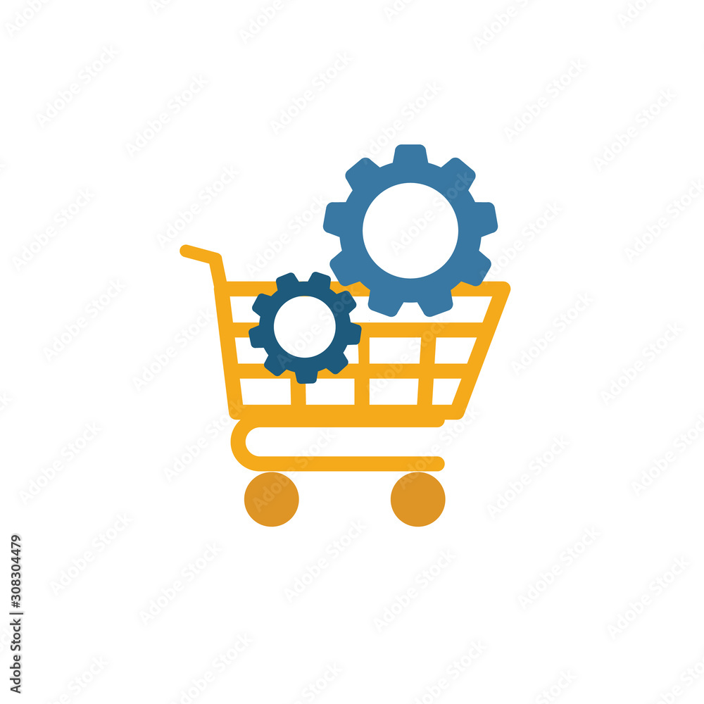 Poster e-commerce optimization icon. simple element from seo icons collection. creative e-commerce optimiza