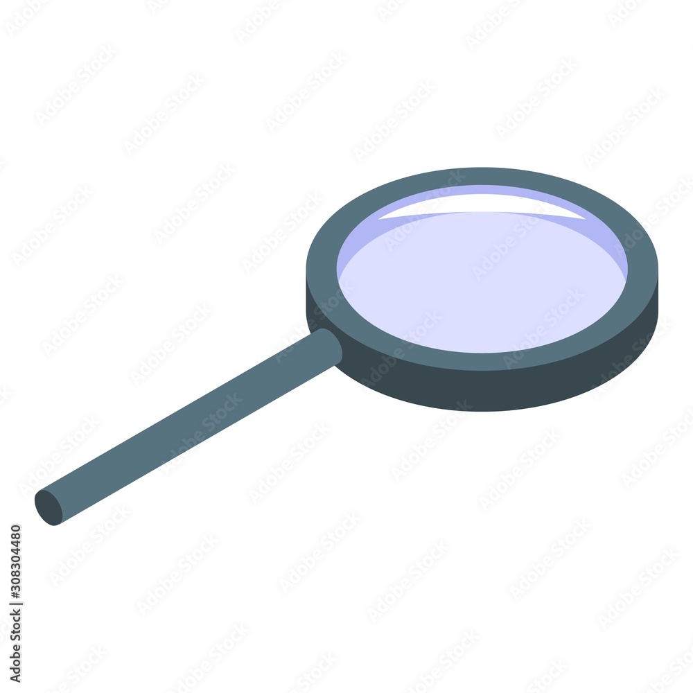 Poster magnifier icon. isometric of magnifier vector icon for web design isolated on white background