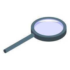 Magnifier icon. Isometric of magnifier vector icon for web design isolated on white background
