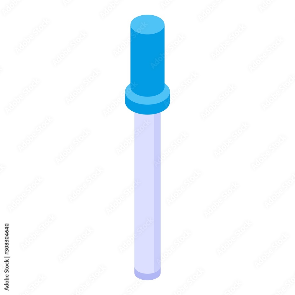 Poster test stick icon. isometric of test stick vector icon for web design isolated on white background