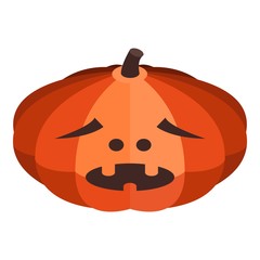 October pumpkin icon. Isometric of october pumpkin vector icon for web design isolated on white background
