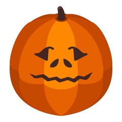 Fall holiday pumpkin icon. Isometric of fall holiday pumpkin vector icon for web design isolated on white background