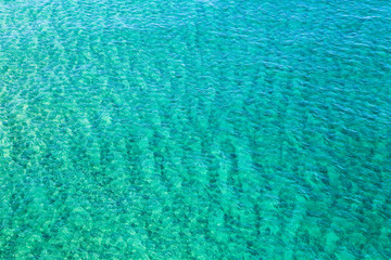 turquoise and crystalline seawater