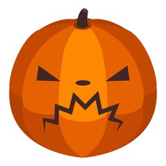 Sad furry pumpkin icon. Isometric of sad furry pumpkin vector icon for web design isolated on white background