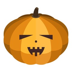 Ripe halloween pumpkin icon. Isometric of ripe halloween pumpkin vector icon for web design isolated on white background