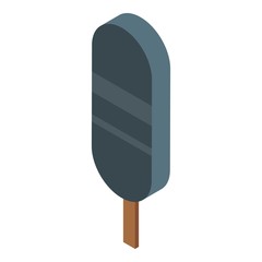 Blackberry popsicle icon. Isometric of blackberry popsicle vector icon for web design isolated on white background