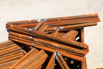 Screw steel structure in construction site