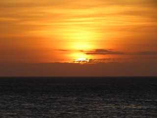 The dramatic color spectacle of the Brazilian sunset.
