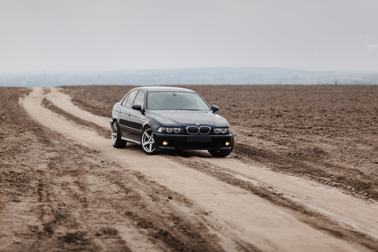 Rivne, Ukraine - December 08, 2019: Original BMW M5 e39 outdors, sport wheels, tunning, glossy and shiny old classic retro oldtimer.