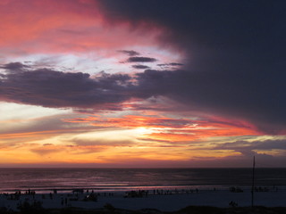 The dramatic color spectacle of the Brazilian sunset.