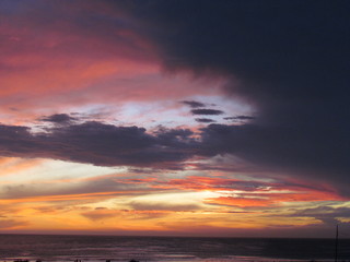 The dramatic color spectacle of the Brazilian sunset.