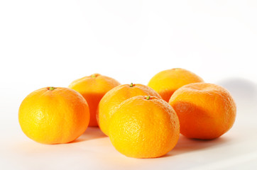 Close-up tangerines isolated , fruit photo