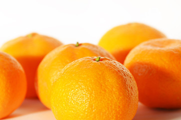 Close-up tangerines isolated , fruit photo