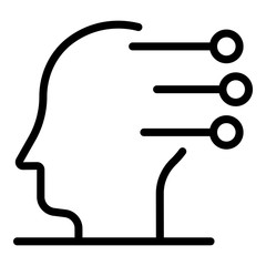 Head advice icon. Outline head advice vector icon for web design isolated on white background