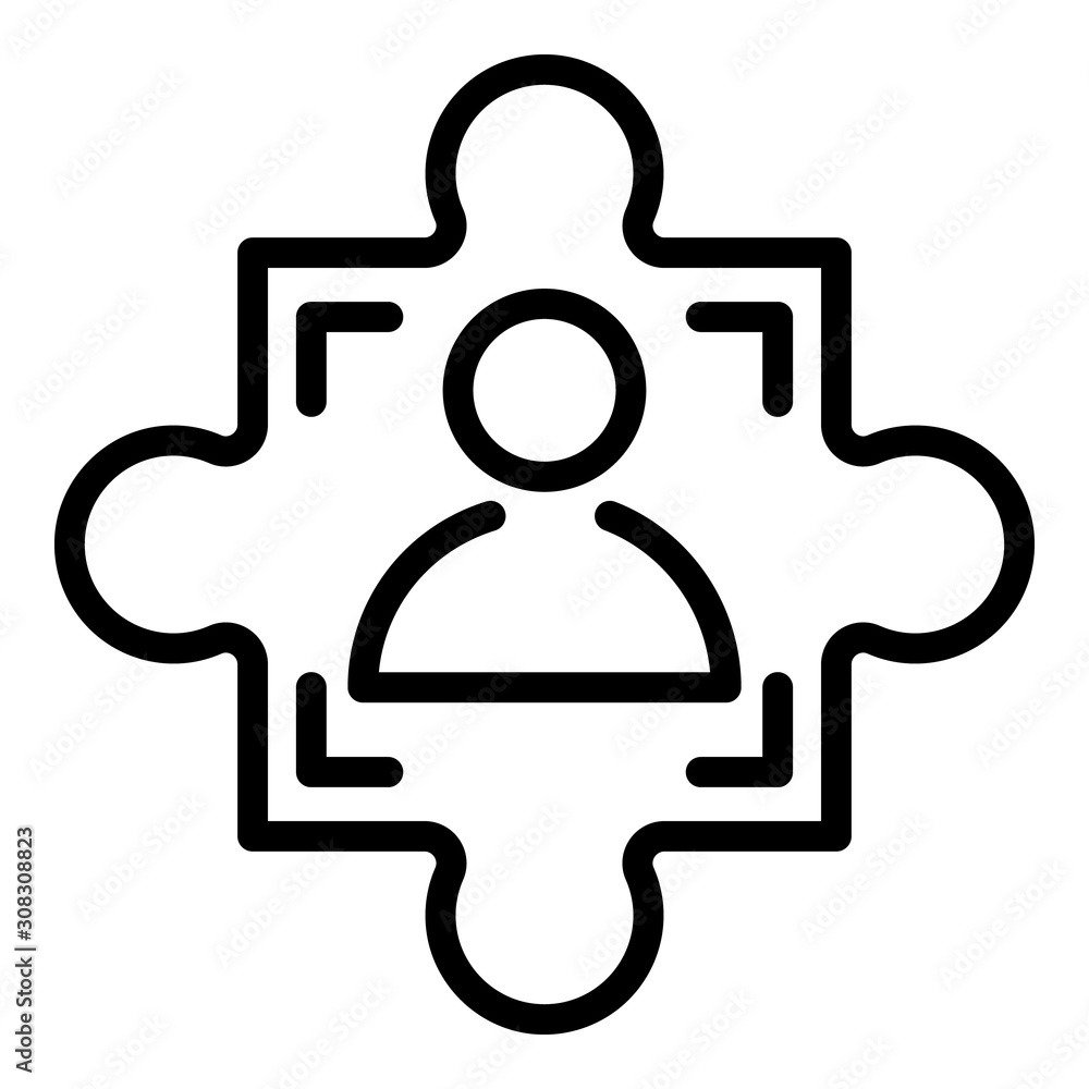 Aufkleber advice puzzle icon. outline advice puzzle vector icon for web design isolated on white background