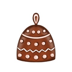 Illustration of gingerbread in the shape of a bell 