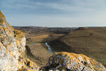 Top view on the river.