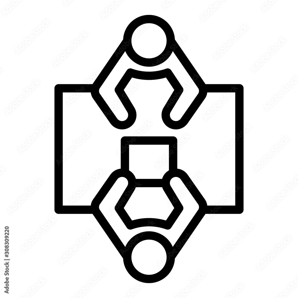 Poster customer talking icon. outline customer talking vector icon for web design isolated on white backgro