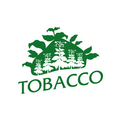 Fototapeta premium Vector logo for natural tobacco products, goods