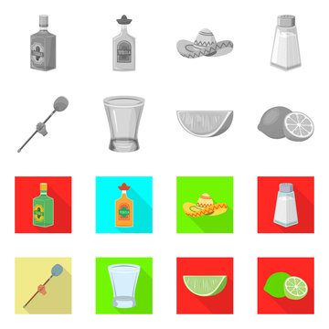Isolated object of vacation and tropical symbol. Collection of vacation and travel stock vector illustration.
