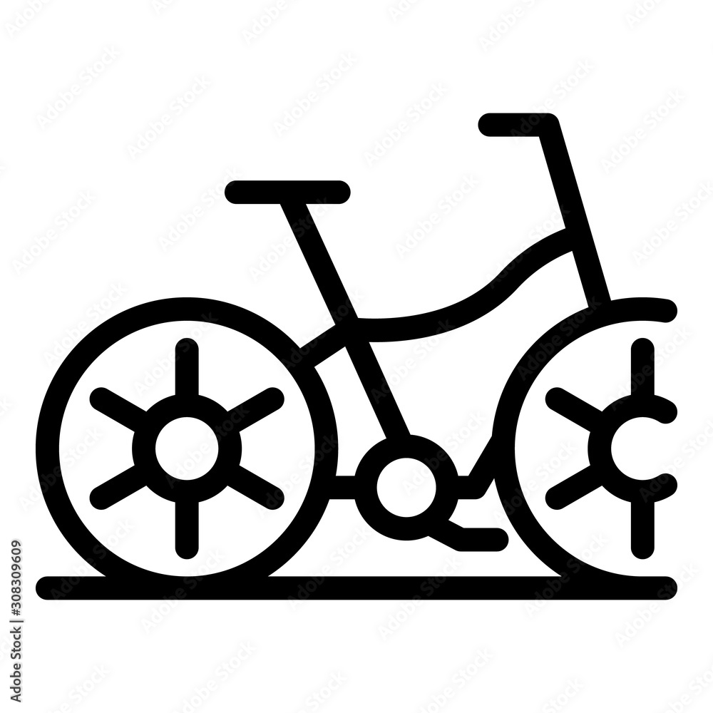 Poster bicycle icon. outline bicycle vector icon for web design isolated on white background