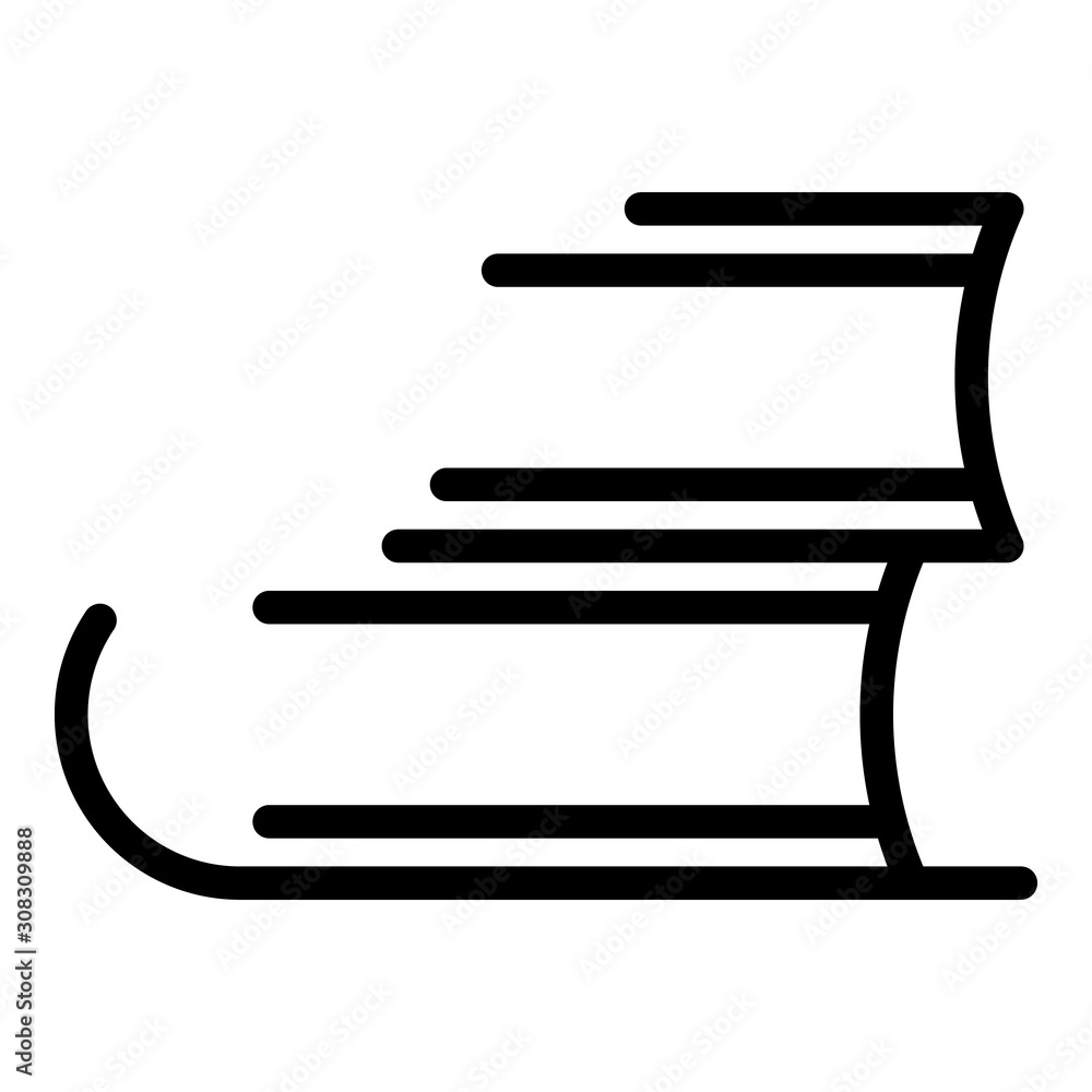 Poster school book stack icon. outline school book stack vector icon for web design isolated on white backg