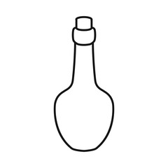 Isolated object of rum and bottle sign. Web element of rum and glass vector icon for stock.