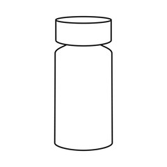 Isolated object of vial and bottle icon. Graphic of vial and inoculation stock vector illustration.
