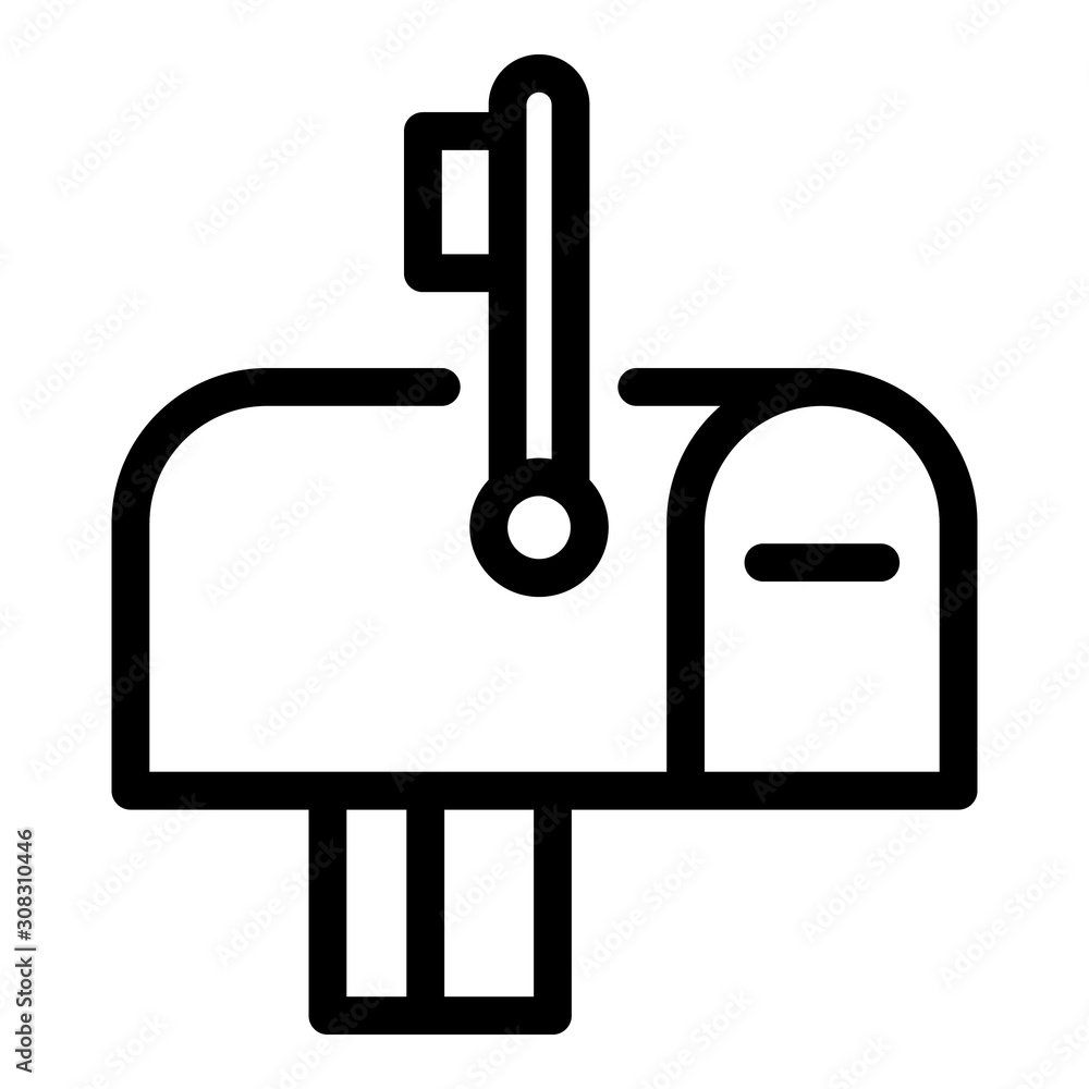Poster news mailbox icon. outline news mailbox vector icon for web design isolated on white background