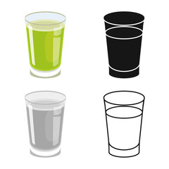 Vector design of juice and sugar icon. Graphic of juice and cane vector icon for stock.