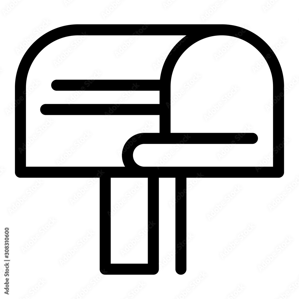 Poster old mailbox icon. outline old mailbox vector icon for web design isolated on white background