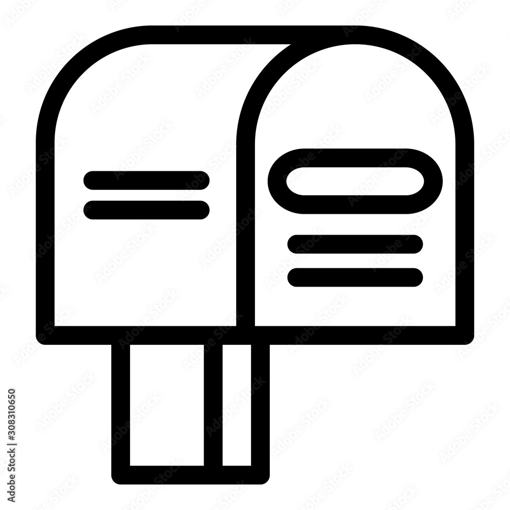 Poster apartment mailbox icon. outline apartment mailbox vector icon for web design isolated on white backg