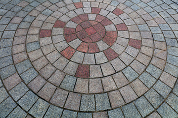 Ring tiles in the park