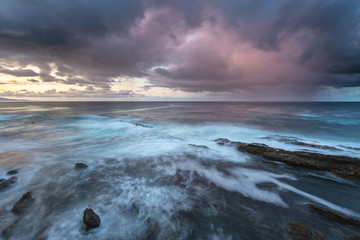 Colorful autumn sunset on the Cantabrian coast!
