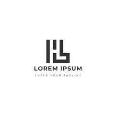 Naklejka premium Logo Letter HL Monogram Design, Concept Letter L + H.