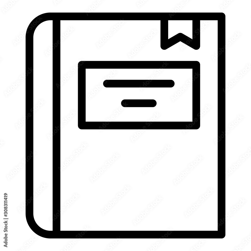 Poster justice notebook icon. outline justice notebook vector icon for web design isolated on white backgro