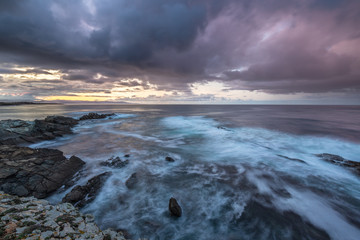 Colorful autumn sunset on the Cantabrian coast!