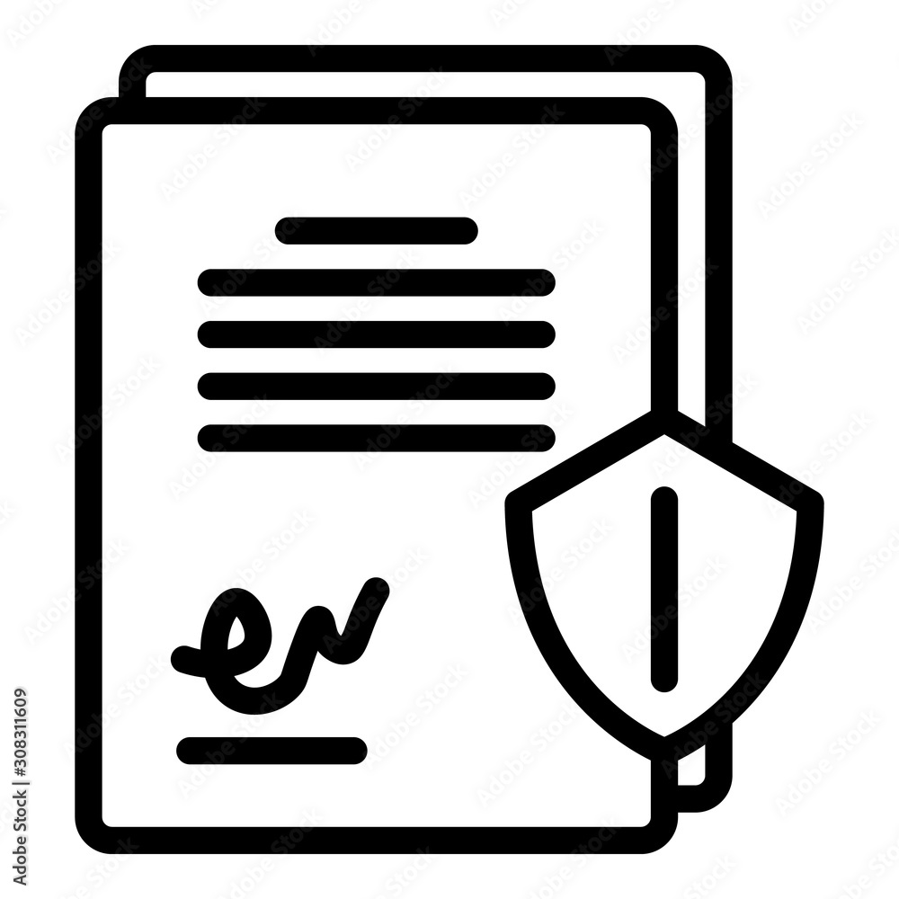 Aufkleber commerce paper icon. outline commerce paper vector icon for web design isolated on white background
