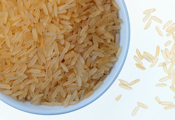 Rice white background